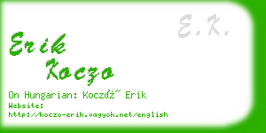 erik koczo business card